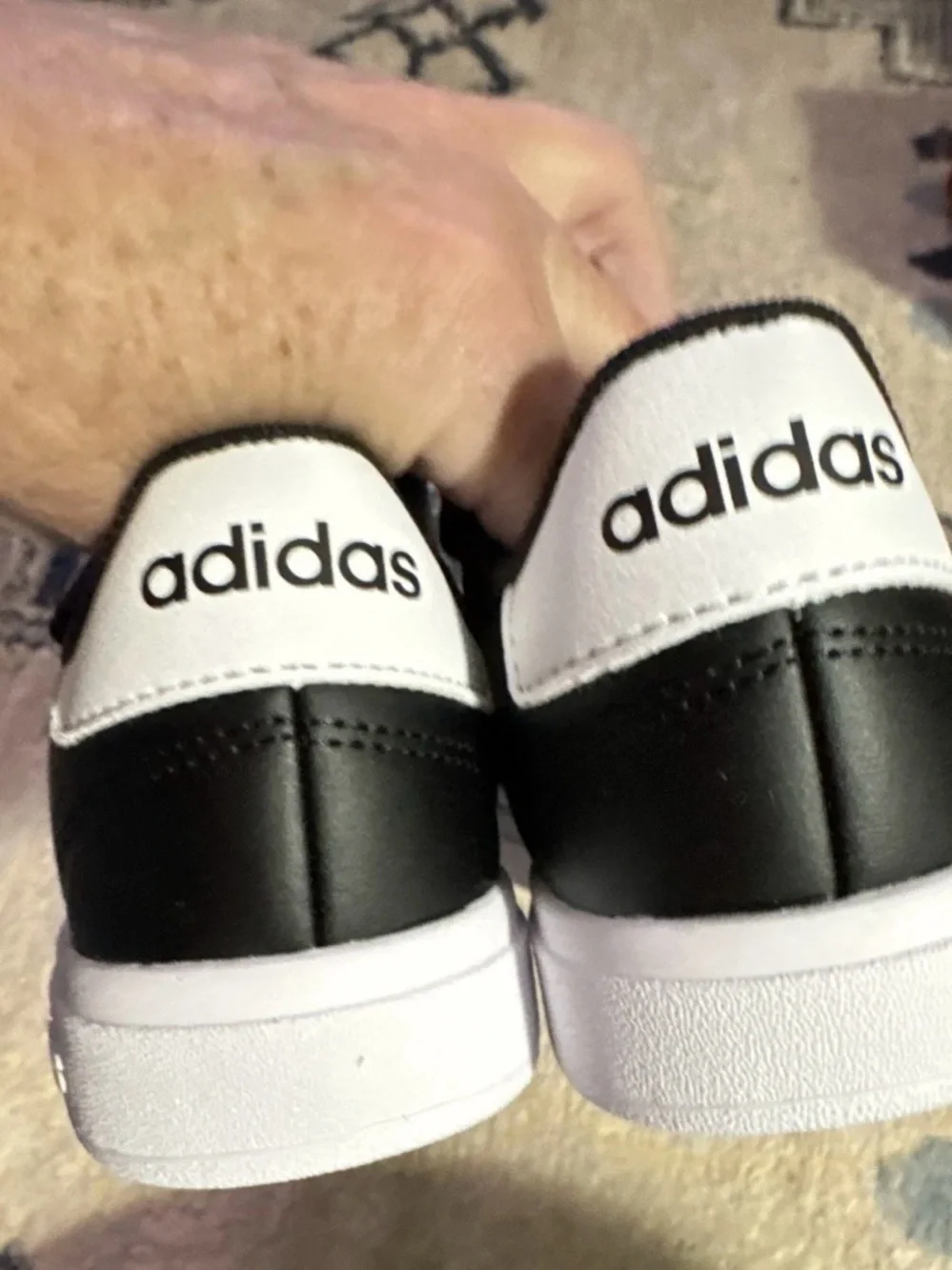 adidas Grand Court 2.0 EL C Kids Shoes Black White Size US 1